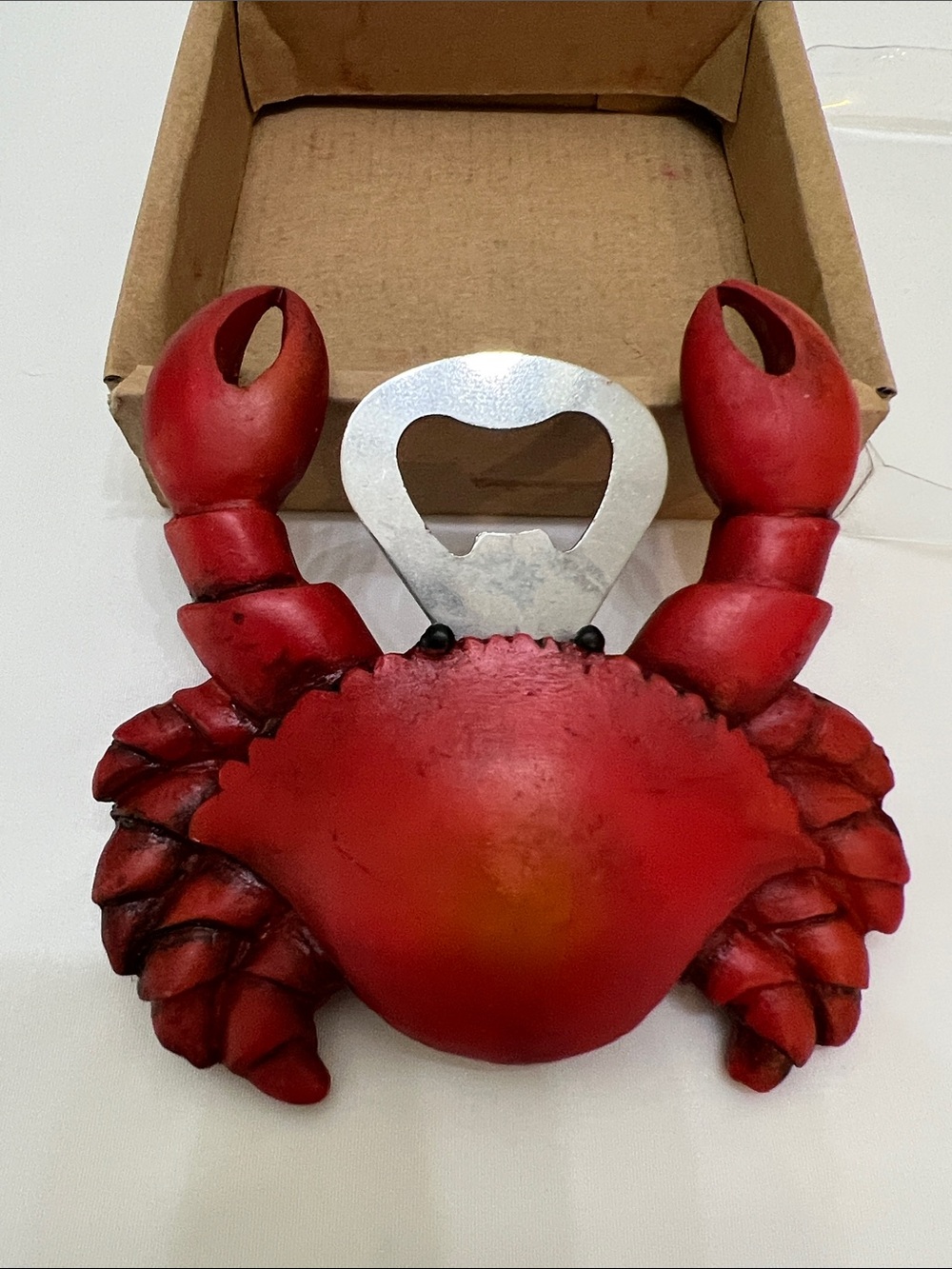 NWT Red Costal Crab Resin Bottle Opener Realistic Crab Shape - Picture 2 of 8
